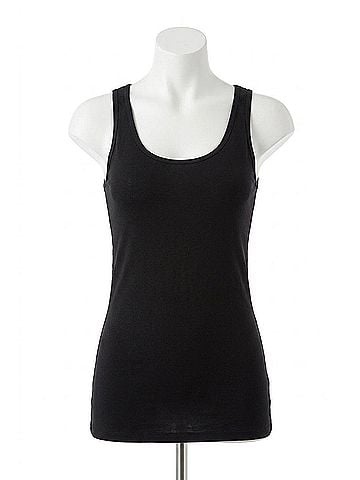 Angel Bra-Friendly Tank Top in Black (view 1)