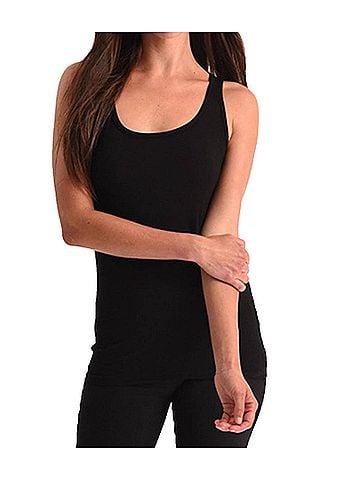 Angel Bra-Friendly Tank Top in Black (view 2)
