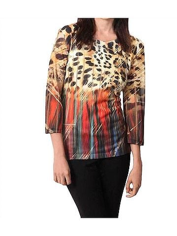 Angel Call Of The Wild Tunic in Gold Multi (view 2)