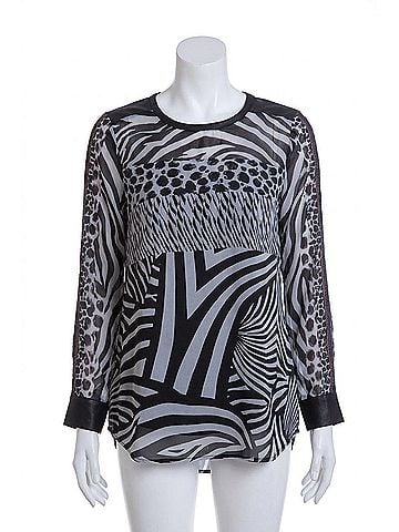 Angel Long Sleeve Crew Tunic in Zebra (view 1)