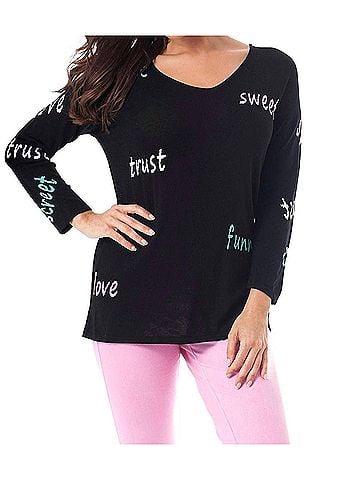 Angel All About You Tunic in Black Multi (view 2)