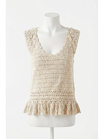 Rails Hattie Crochet Tank in Ivory (view 2)