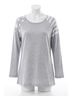 Angel Stripes Multi Color Dot Stripe Scoop Top in Silver/White Size M - photo 1