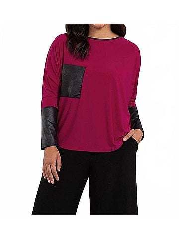 Sympli Nu Cinch Top in Magenta (view 2)