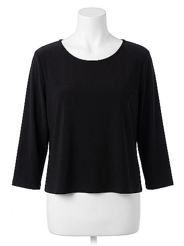 Sympli Go To Cropped Tee in Black (view 1)