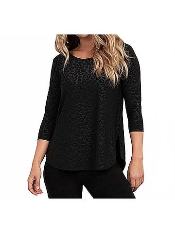 Sympli Go To Classic Tee in Black Animal (view 2)