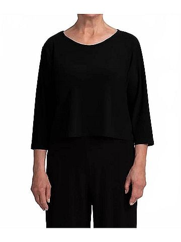 Sympli Go To Cropped Tee in Black (view 2)