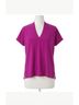 Sympli Solid Pink Deep V Top in Flamingo Size 6 - photo 1