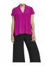 Sympli Solid Pink Deep V Top in Flamingo Size 6 - photo 2