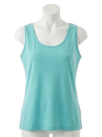Angel Bra-Friendly Tank Top in Aqua (view 1)