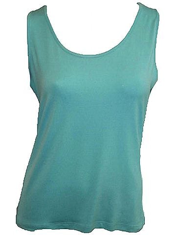 Angel Bra-Friendly Tank Top in Aqua (view 2)