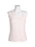 Frank Lyman Design Solid Brown Squareneck Solid Tank in Off White Size 14 - photo 1