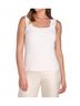 Frank Lyman Design Solid Brown Squareneck Solid Tank in Off White Size 14 - photo 3