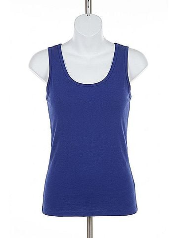 Angel Bra-Friendly Knit Tank in Cobalt (view 1)
