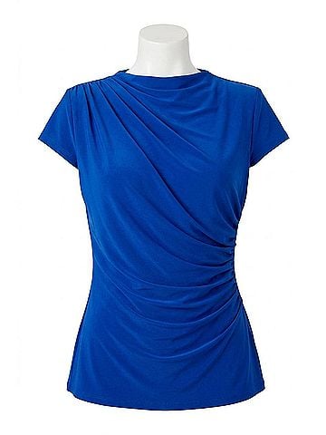 Frank Lyman Design Gathered Front Top in Royal (view 1)