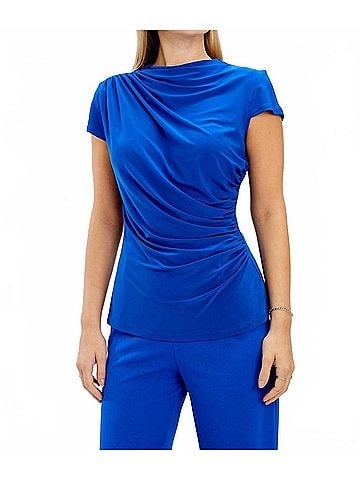 Frank Lyman Design Gathered Front Top in Royal (view 2)