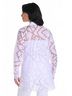 Frank Lyman Design White Button Down Printed Blouse in White/Black Size 10 - photo 3
