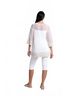 Sympli White Mesh Keyhole Tunic in White Size 6 - photo 4