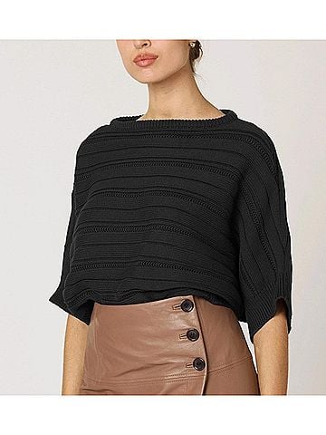 Cleobella Caro Knit Sweater in Black (view 2)