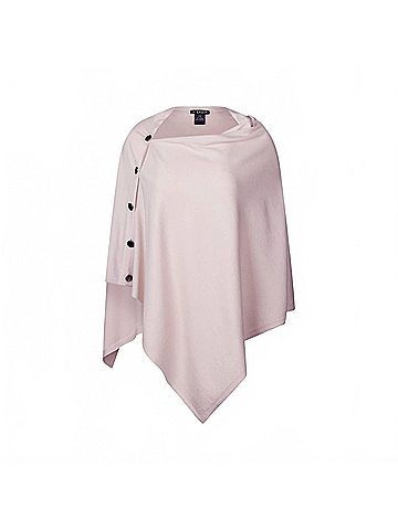 J'envie Women's Luzern Side-Button Poncho in Pale Pink (view 2)