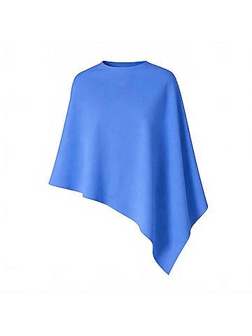 J'envie Toscana Elbow Length Pullover Poncho in Marine (view 1)