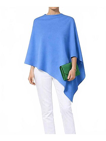 J'envie Toscana Elbow Length Pullover Poncho in Marine (view 2)
