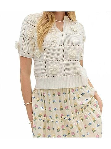 Entro Morning Rays Sweater in Ivory (view 2)