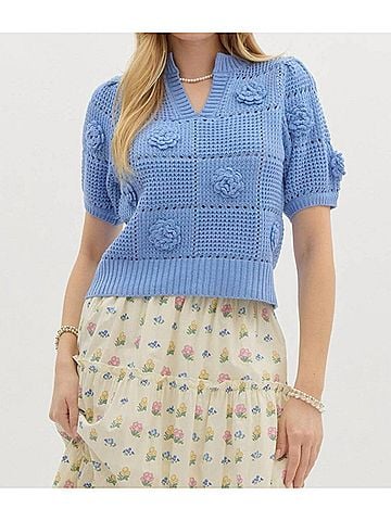 Entro Morning Rays Sweater in Blue (view 2)