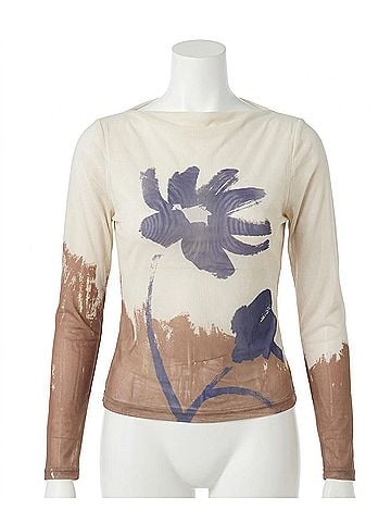 Cleobella Sandie Long Sleeve Top in Beige (view 1)