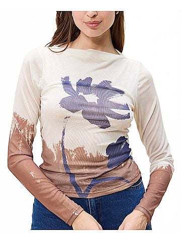 Cleobella Sandie Long Sleeve Top in Beige (view 2)