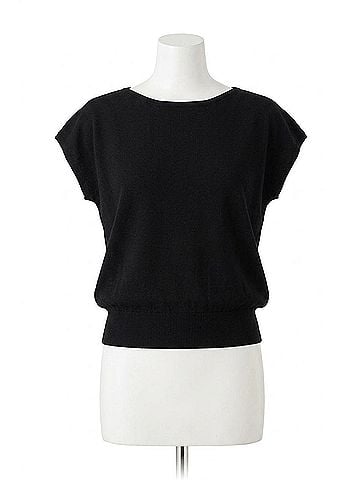 Nic + Zoe Perfect Pairing Short Sleeve Sweater in Black Onyx (view 1)