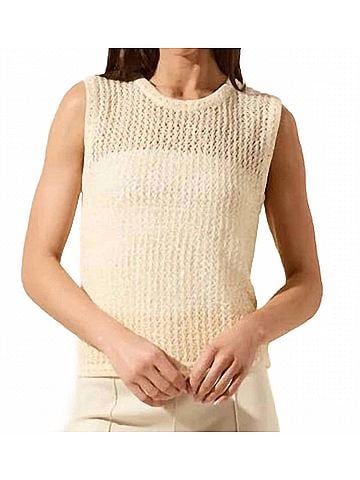 Lyssé Avery Sequined Knit Shell Top in Coco Sequins (view 2)