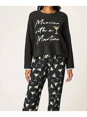 P.J. Salvage Merrier With A Martini Sweater in Black (view 2)