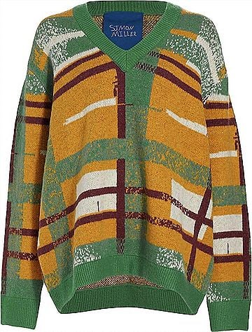 Simon Miller Lavos Check Sweater in Plaid (view 1)