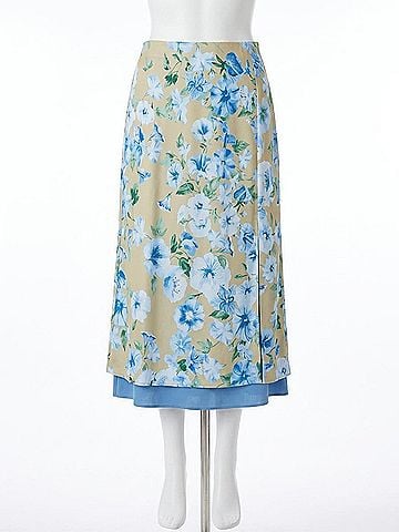 Current Air Maeve Floral Skirt in Blue Multi (view 1)