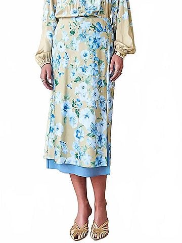 Current Air Maeve Floral Skirt in Blue Multi (view 2)