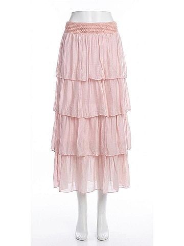 GiGi Moda Carrie Ruffled Maxi Skirt in Pink (view 1)