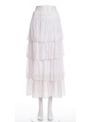 GiGi Moda Carrie Ruffled Maxi Skirt in White (view 1)