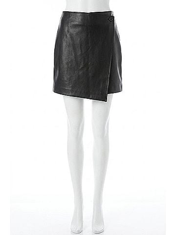 Dress Forum Vegan Leather Mini Skirt in Black (view 1)