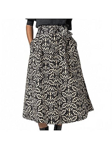 Lilla P Women's Belted Skirt in Khaki Motif (view 2)