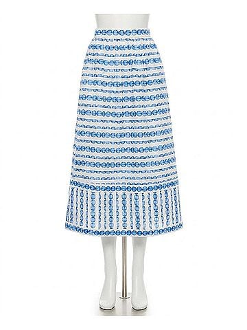 French Connection Structured Taffeta Skirt in True Blue (view 1)