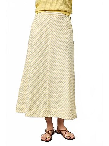 Lilla P Stripe Maxi Skirt in Sunflower (view 2)