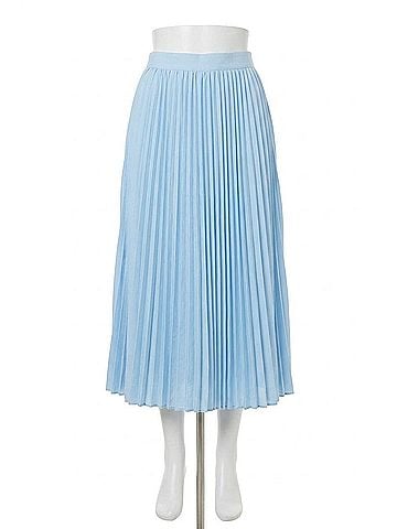 Current Air Ava Pleated A-Line Skirt in Blue (view 1)