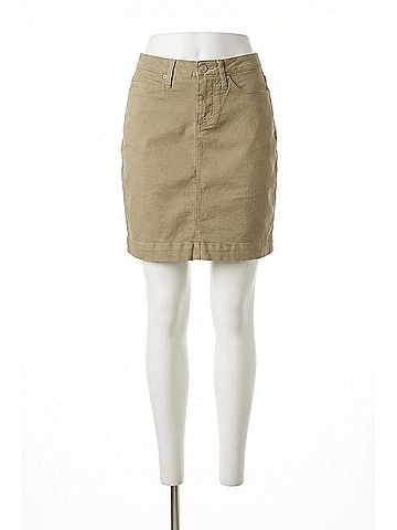 Tribal Pull-On Denim Skort With Pockets in Pull-On Denim Skort With Pockets (view 1)