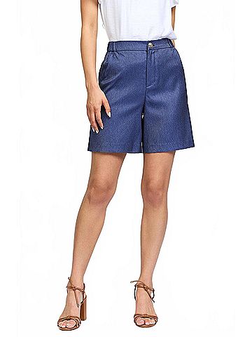 Current Air Long Denim Short in Denim Blue (view 2)