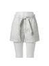 Lilla P Solid White Belted Canvas Short in White Size 8 - photo 1
