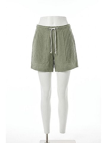 Lilla P Pintuck Pocket Shorts in Sage (view 1)