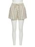 MIOU MUSE Stripes Black Stripe Drawstring Shorts in Black Size M - photo 1