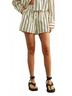 MIOU MUSE Stripes Black Stripe Drawstring Shorts in Black Size M - photo 2