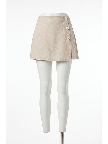 Lilla P Linen Blend Skort in Bamboo (view 1)